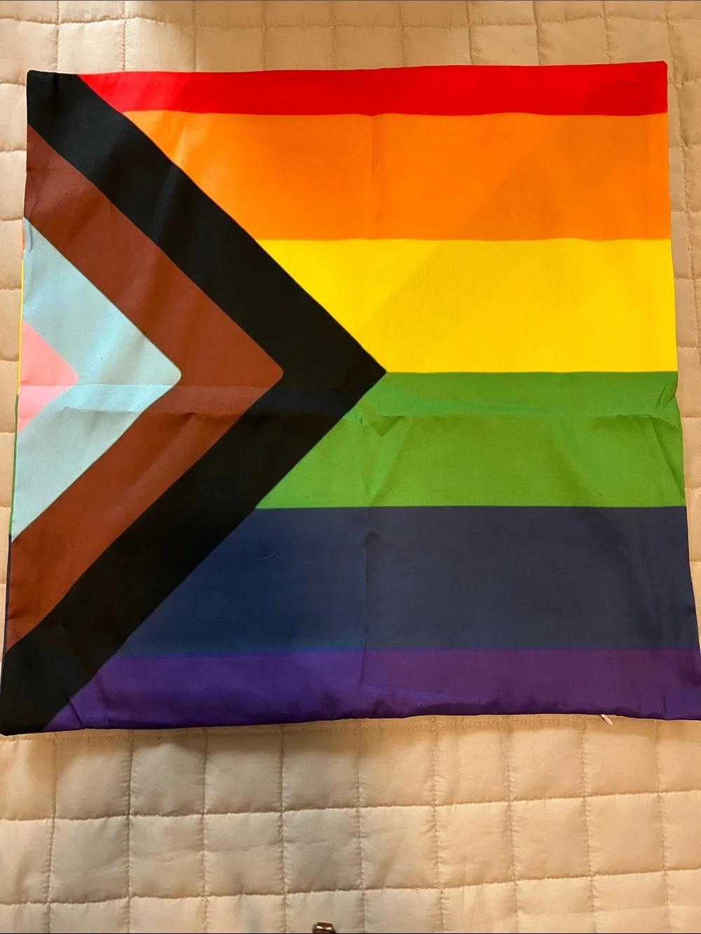 Set of Two Pride Decorative Pillow Covers - Rainbow Colors 18”